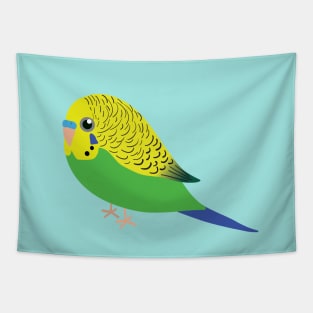 Cute illustration af a budgie Tapestry