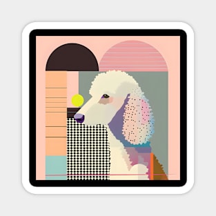 Retro Bedlington Terrier: Pastel Pup Revival Magnet