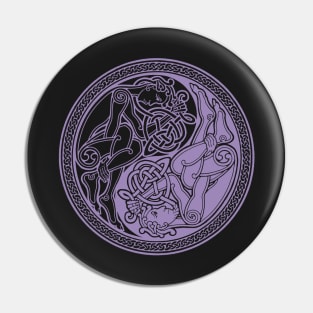 Celtic Yin Yang - purple Pin