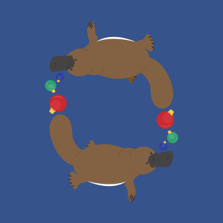 Christmas swimming platypus T-Shirt