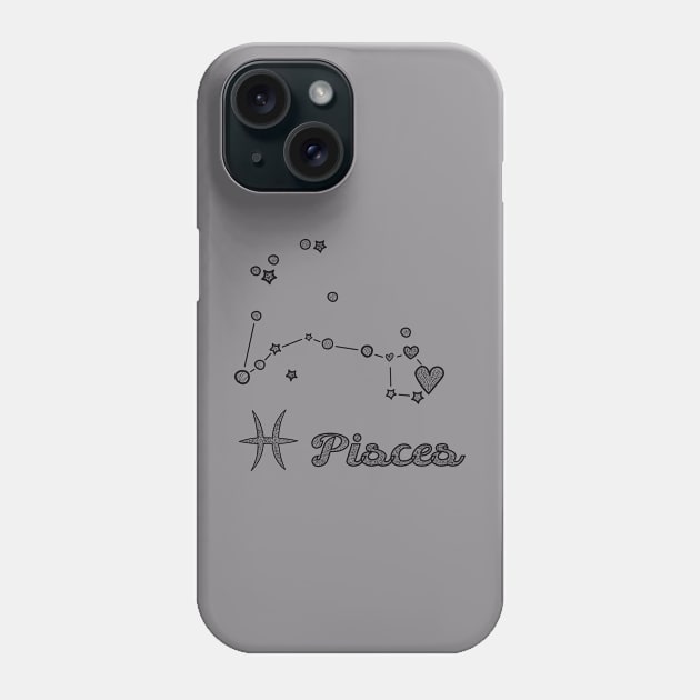 Pisces zodiac sign Phone Case by Design4Wizard