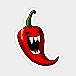 Angry Red Chili Hot Pepper Magnet