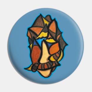 Rock Face With Mustache Pin