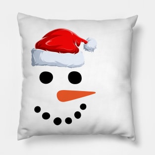 Snowman Face Christmas Pillow