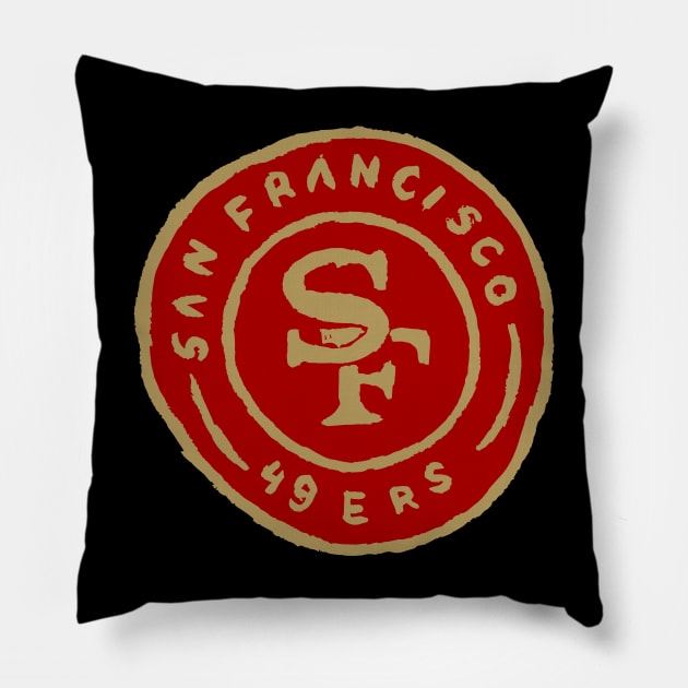 San Francisco 49eeeers 10 Pillow by Very Simple Graph