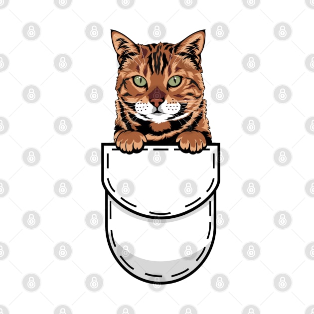 Funny Bengal Pocket Cat by Pet My Dog