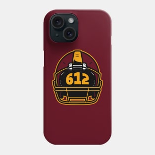 Retro Football Helmet 612 Area Code Minneapolis Minnesota Football Phone Case