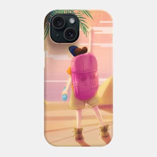 Adventure Lady In Desert Phone Case