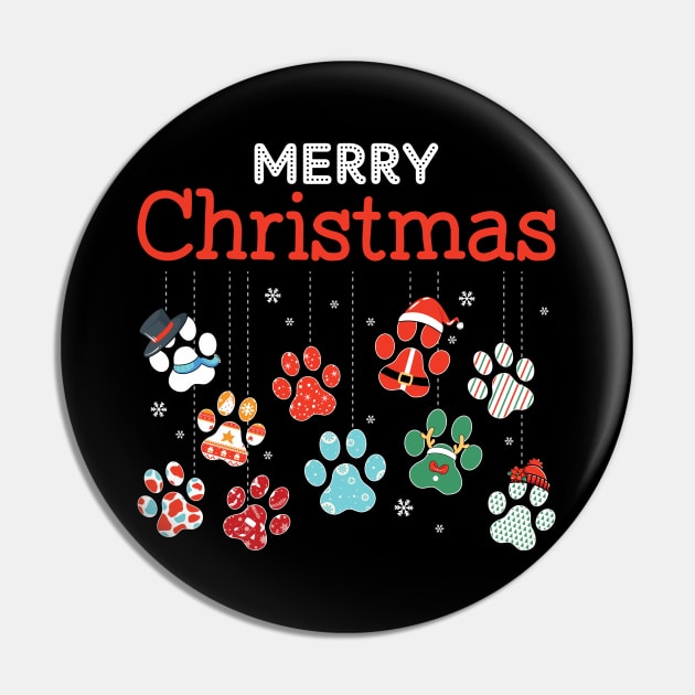 Merry Christmas paws Pin by MZeeDesigns