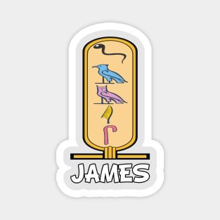 JAMES-American names in hieroglyphic letters-James, name in a Pharaonic Khartouch-Hieroglyphic pharaonic names Magnet