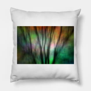 Abstract Winter Trees Pillow