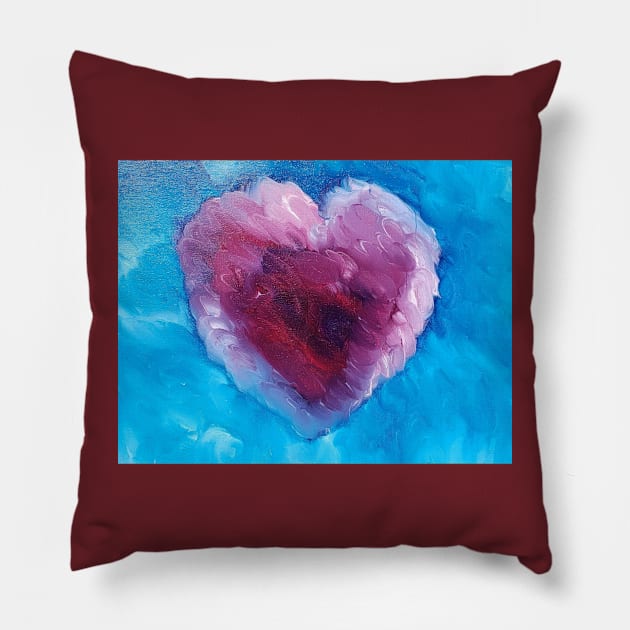 Yours truly oil painting by Tabitha Kremesec Pillow by Tabitha Kremesec 