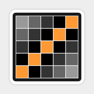 Orange Grid Magnet