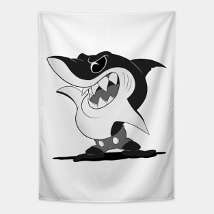 Jaws Shark (black and white) Tapestry