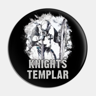 Knights Templar Crusader Christian Warrior Epic Honor Valor Abstract Art Pin