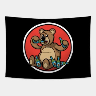 Beer Bottle Bear Tapestry