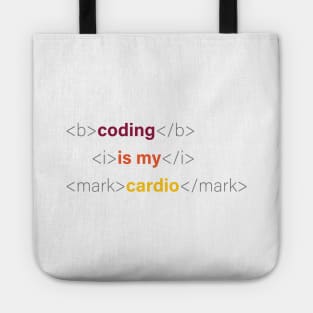 CODING IS MY CARDIO Tote