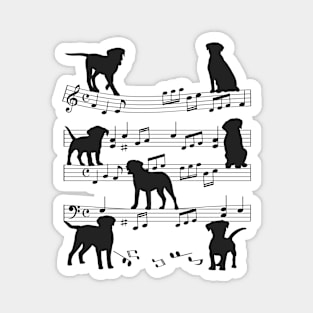 Dogs On Music Sheet Magnet