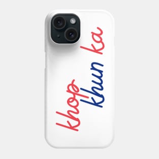 khop khun ka - Thai red & blue - Flag color Phone Case