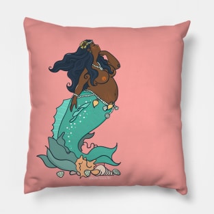 Merbabe in Coral! Pillow