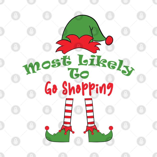 Most Likely to Go Shopping Matching Christmas, Funny Pajamas, Family Matching, Holiday, Family Pictures, Holiday Outfits Personalized Family by Funkrafstik