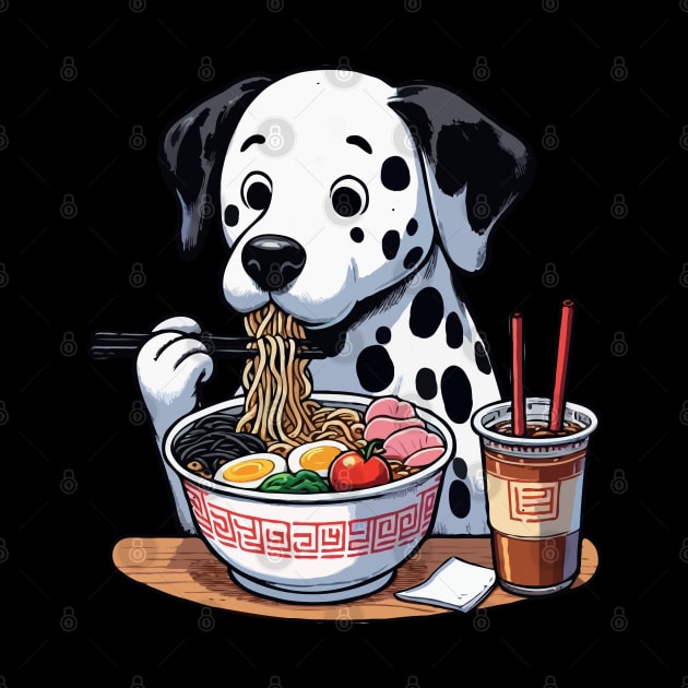 Dalmatian Eating Ramen by MoDesigns22 