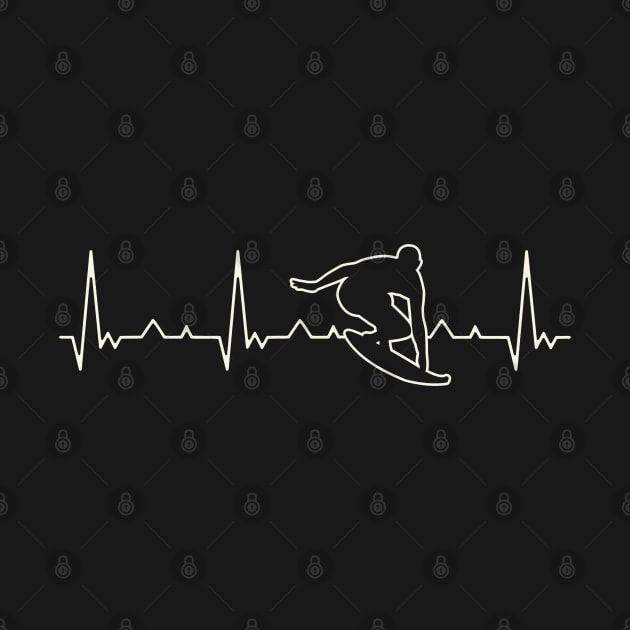 Surfing Wave. Heart. Love. EKG. Pulse. Beat. by bridgewalker