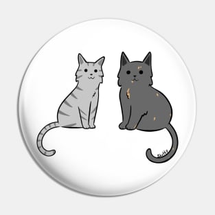 Two Cats in Color Pin