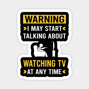 Warning Watching TV Magnet