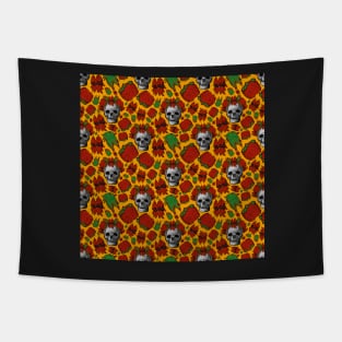 Native Australian Floral Pattern with Skulls - CreateArtHistory Tapestry