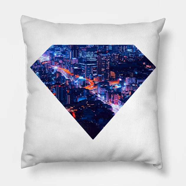 City Superhero Logo Pillow by Adventum Design