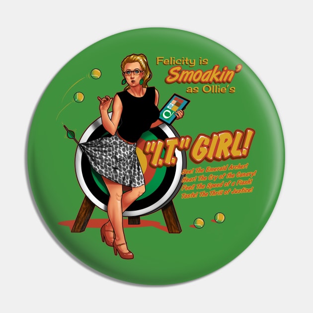 The "I.T." Girl Pin by Ninjaink