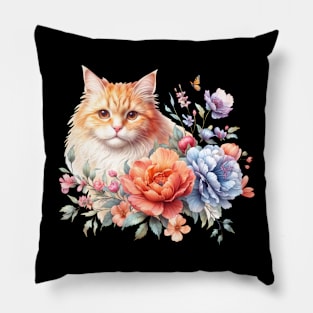 Orange cat Pillow