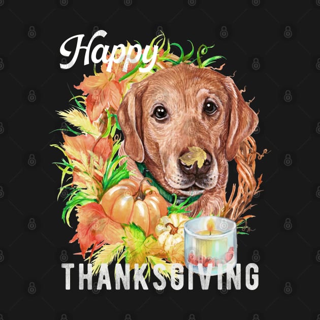 Golden Retriever Dog Owner Thanksgiving Celebration Harvest by Sniffist Gang