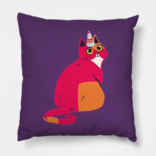 Retro Caticorn Pillow