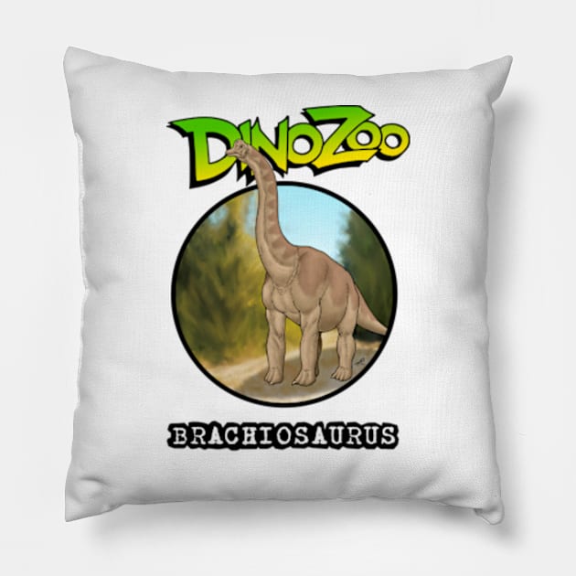 DinoZoo: Brachiosaurus Pillow by PaleoFantasies