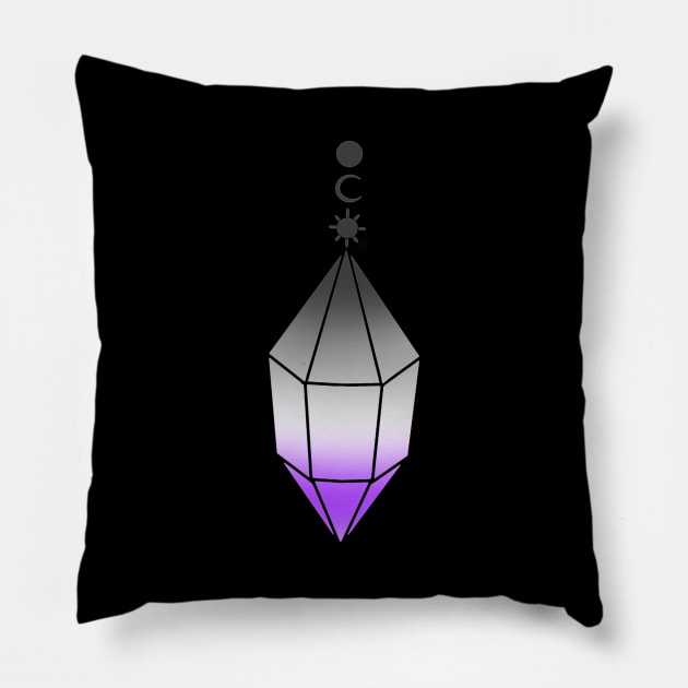Ace Pride Crystal Pendant Pillow by TheDoodlemancer