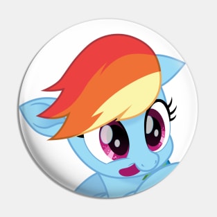 Silly movie Rainbow Dash face 1 Pin