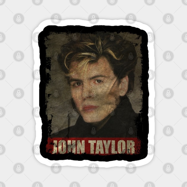 TEXTURE ART-John Taylor - RETRO STYLE 1 Magnet by ZiziVintage