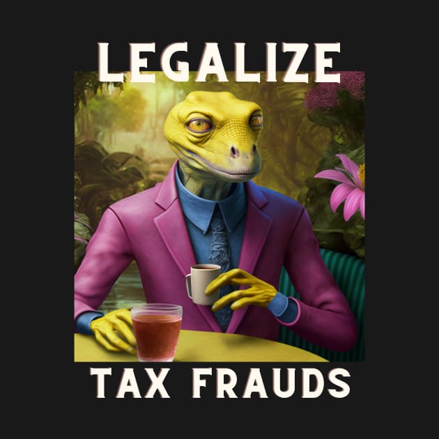 Legalize Tax Frauds Reptilian by DarkAgeArt