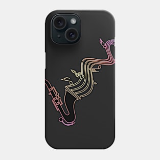 Black Light Saxophone Phone Case