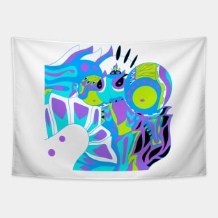 magnet dogu knight in ecopop pattern in ecopop totonac art Tapestry