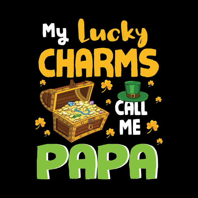 Gold Shamrocks Saint Patrick My Lucky Charms Call Me Papa by bakhanh123