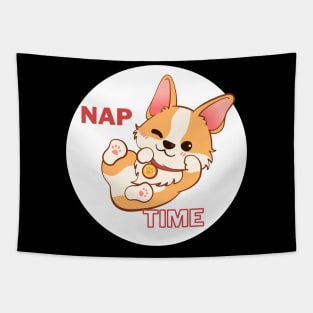 Nap Time Corgi Tapestry