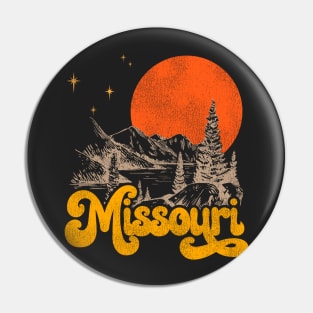 Vintage State of Missouri Mid Century Distressed Aesthetic Pin