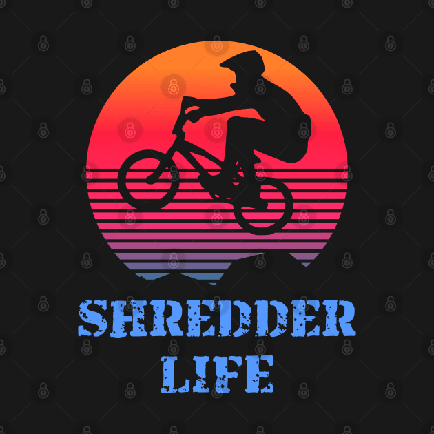Shredder life BMX stunt retro sunset by Geoji 