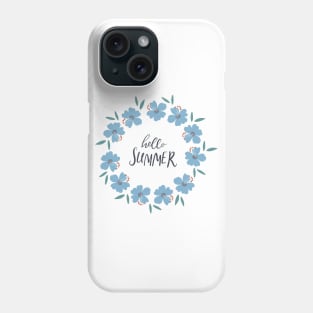 Round floral wreath Phone Case