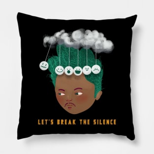 Let's Break the Silence - Men Mental Heath Pillow