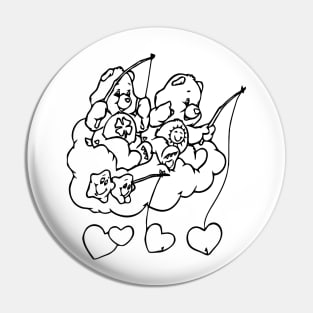 twin bears fishing Pin