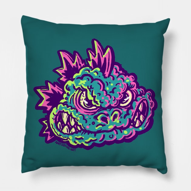 Zilla Face Pillow by natebear